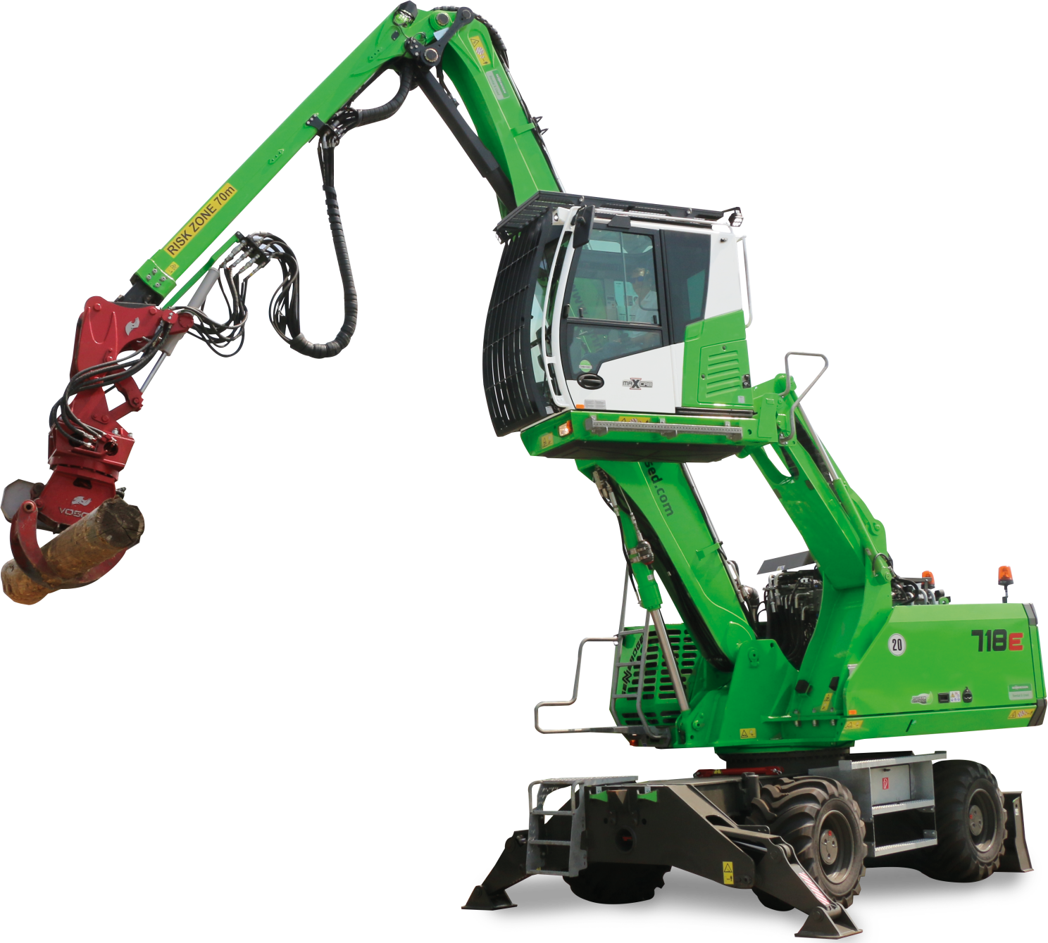 Garrison McKinney Sennebogen 718E tree handler